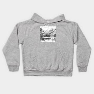 Mountain Lake Black & White Kids Hoodie